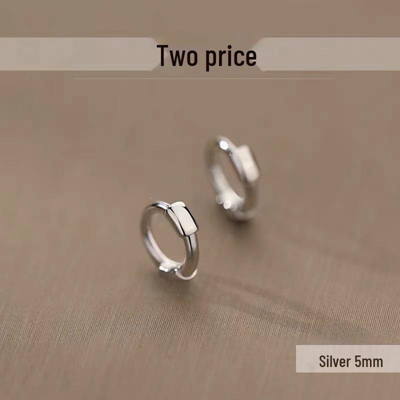 2023 New 925 Sterling Silver Hoop Earrings - Women's Circle Cartilage Studs, Summer Style
