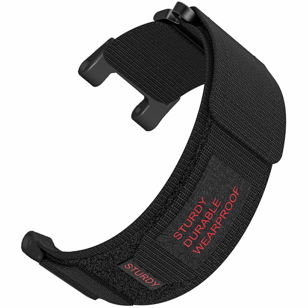 For Huami Amazfit T-Rex/T-Rex Pro Outdoor Sports Watch Strap Magic Tape Adjustable Nylon Band