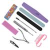 10-teiliges professionelles Nail-Art-Maniküre-Pediküre-Werkzeug-Set, Nagelschleifschwammfeilen, Pufferpolitur