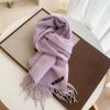 Double-sided Good Quality Solid Color Scarf Women's Winter Versatile Simple Long Shawl Earth Color Scarf