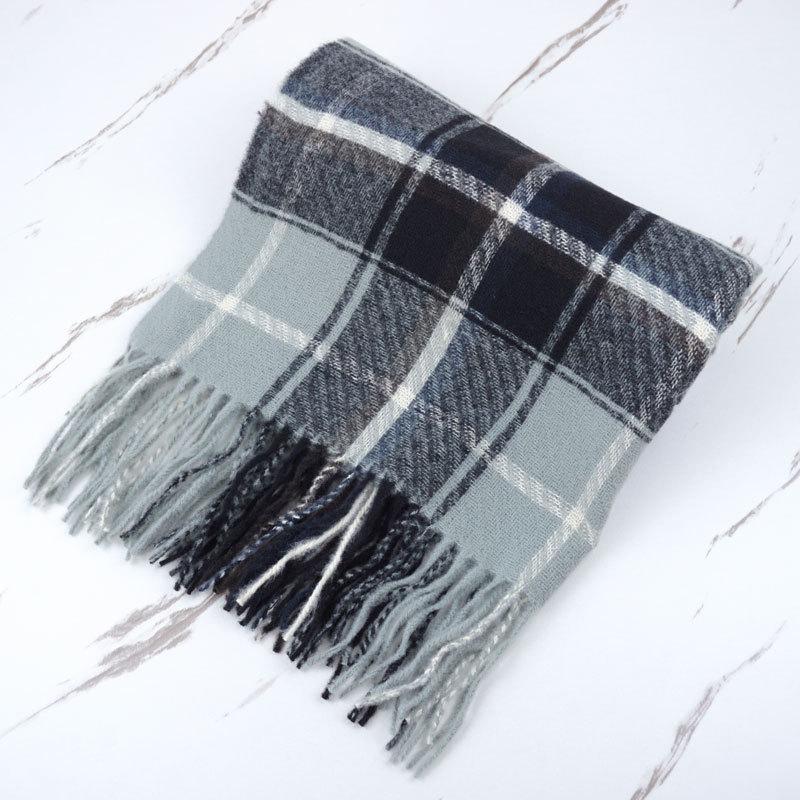 Autumn and winter Christmas cashmere plaid scarf women's circle yarn Ankara red versatile shawl high-end scarf