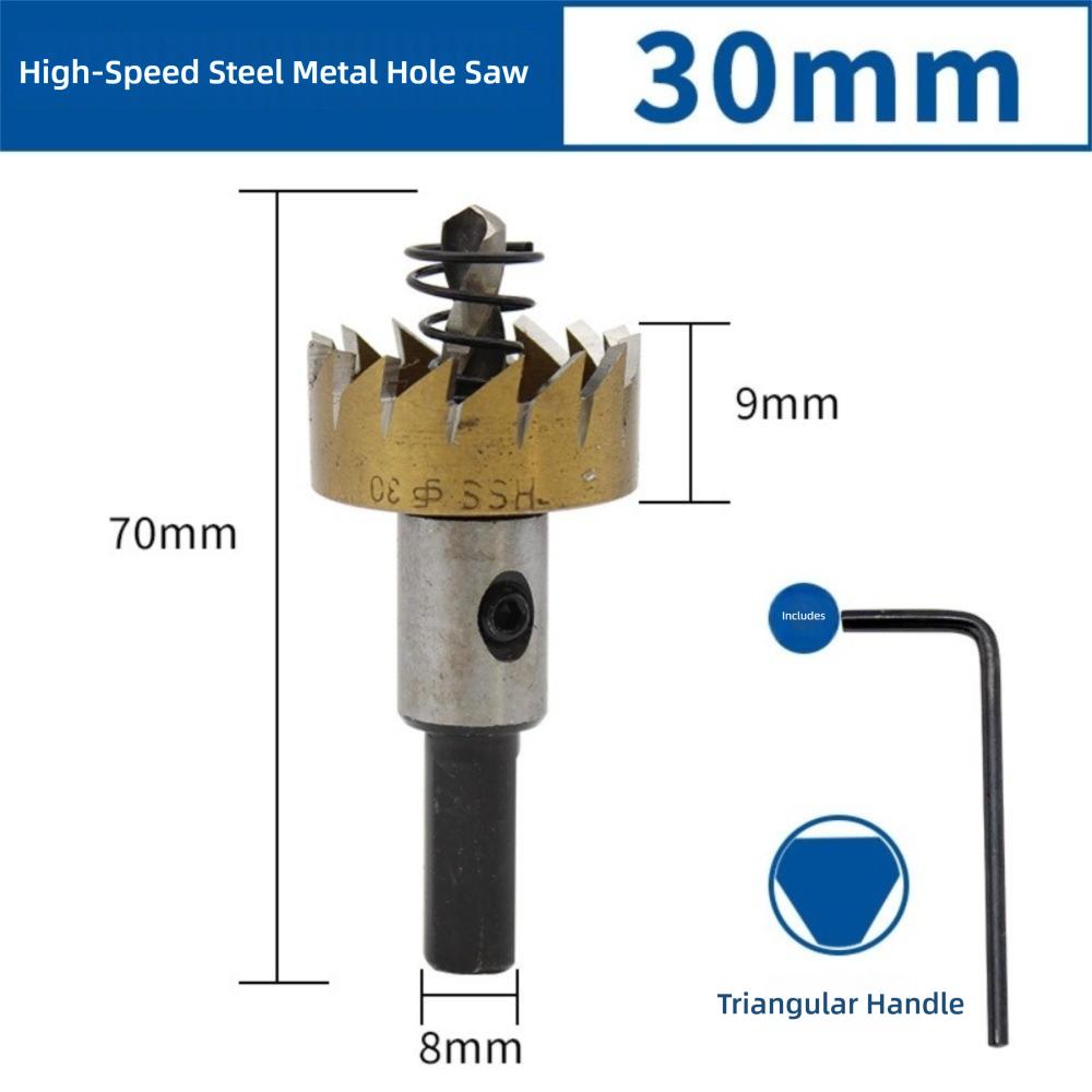 High Speed Steel Hole Saw Circular Hole Drill Bit  Cutting Metal Stainless Steel Iron and Wood