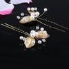 1Pcs New Flower Hairpin Bride Headdress For Women Pearl Mesh U-shaoped Hair Clips Fashion Girls Wedding Hair Accessories Jewelry