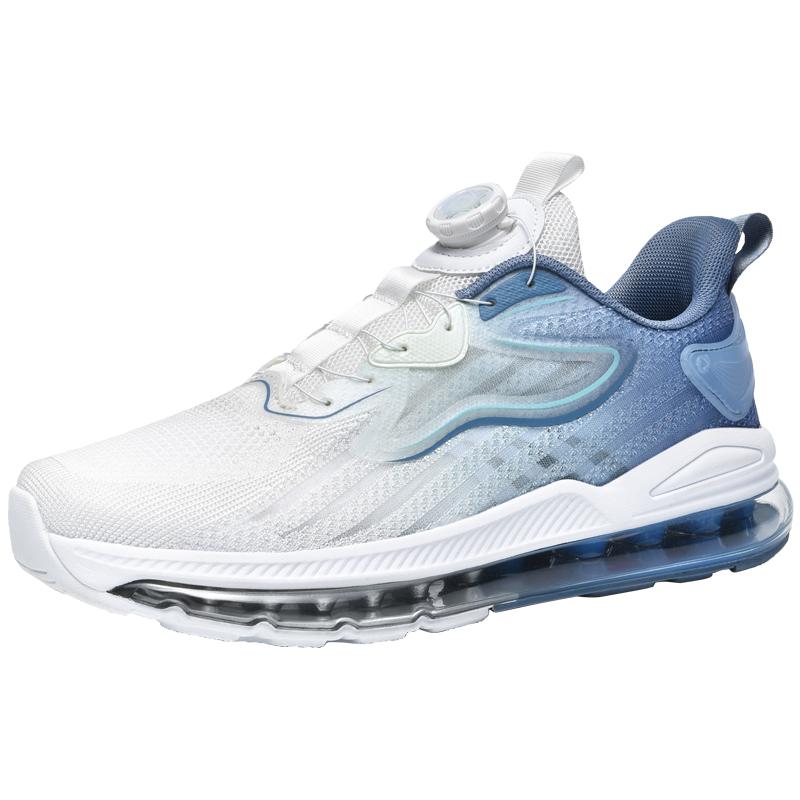 

Мужские летние кроссовки из сетки с вращающейся кнопкой, молодежные удлиненные кроссовки для бега с амортизирующей воздушной подушкой 48