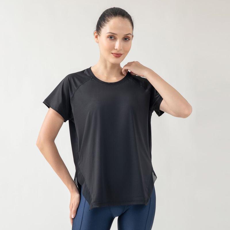 

Женский спортивный топ-накидка больших размеров, дышащий, быстросохнущий, для йоги L (Recommended 120-135 jin) чёрный