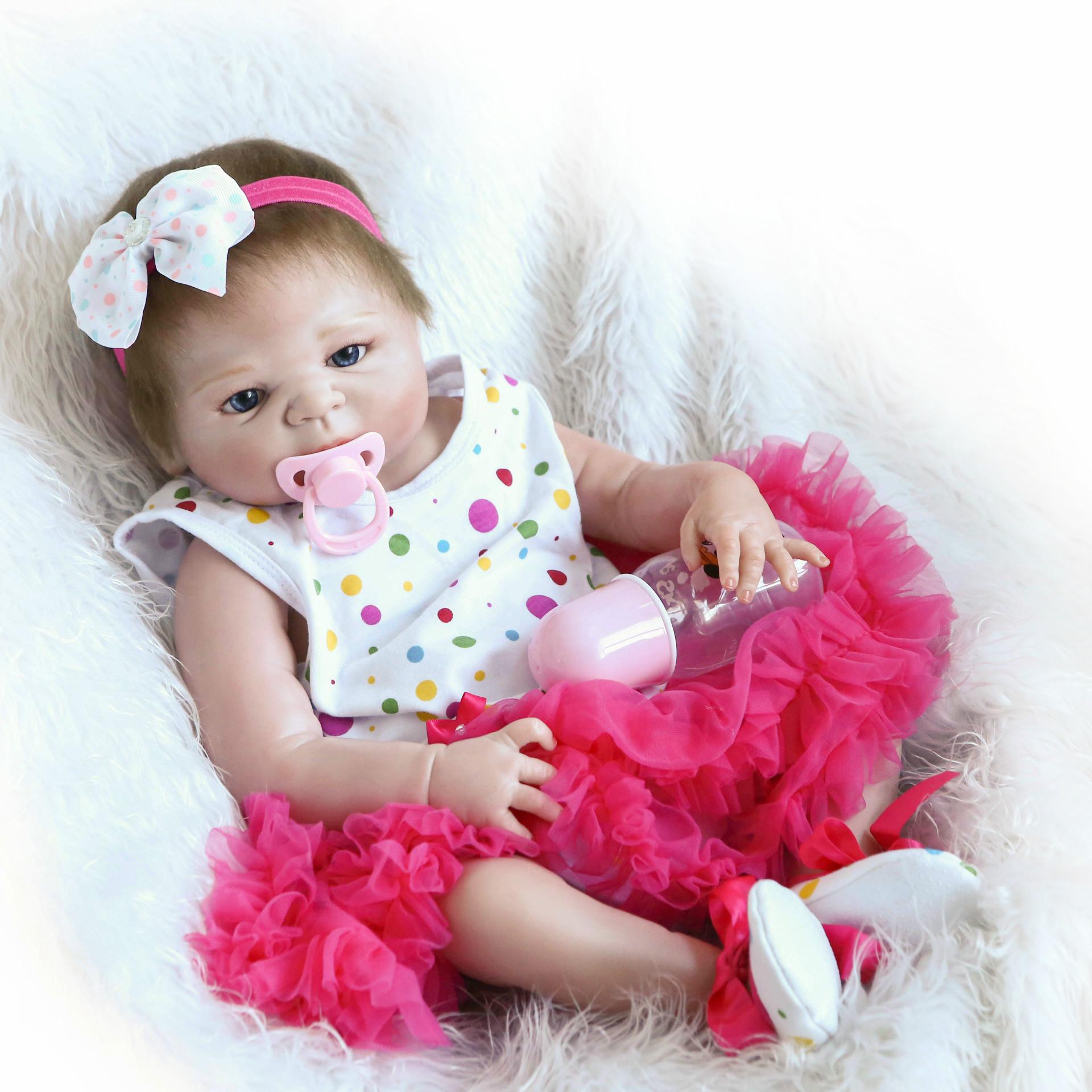 NPK Full Silicone Realistic Baby Doll - Popular and High-Quality 56 cm