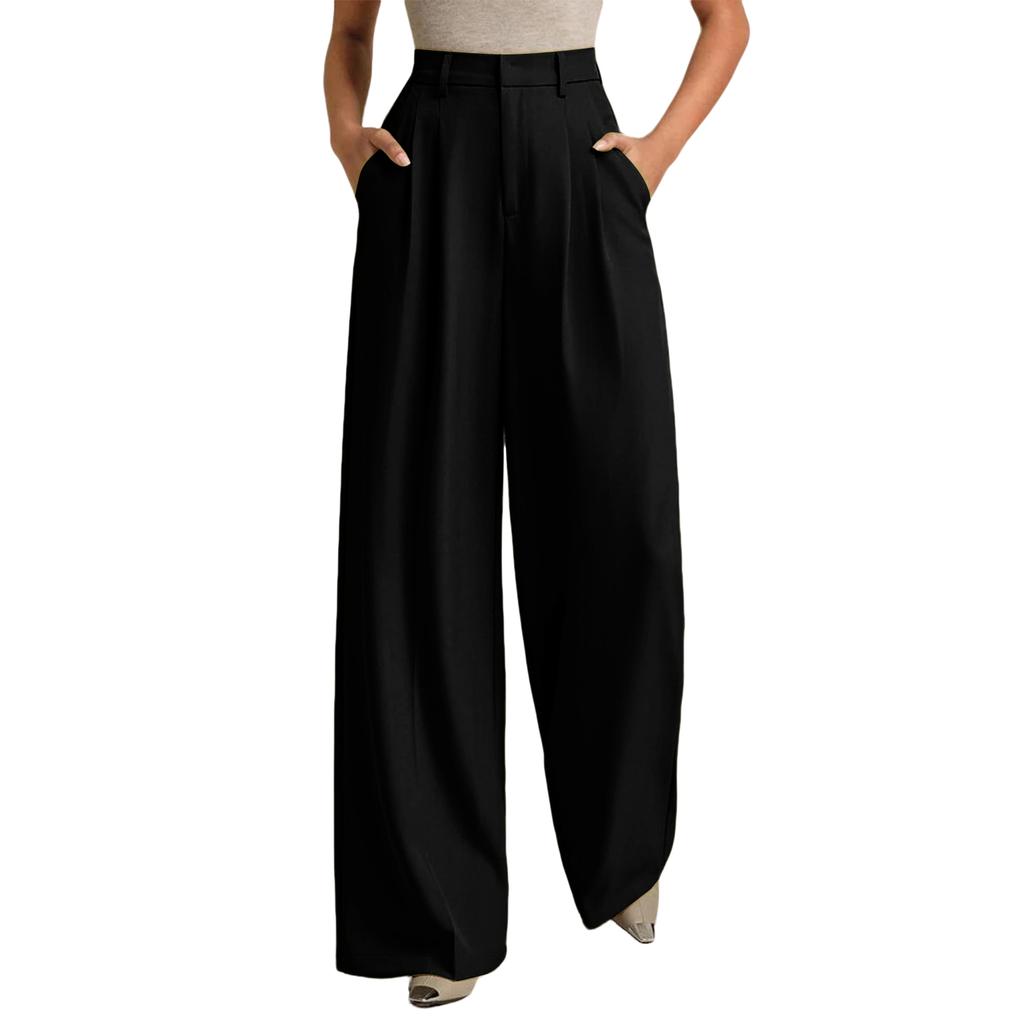 Omen's Work Pants Wide Leg Dress Pants High Waisted Casual Business Pants Slacks