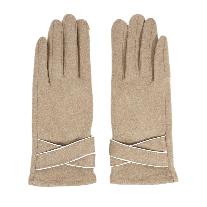 Autumn And Winter Solid Color Finger Gloves For Ladies Fashionable And Elegant Skiing Warm And Soft Outdoor Touch Screen Gloves