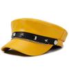 Y2k Star Rivet Beret Punk Octagonal Cap Vintage Flat Top Cap  for Girls