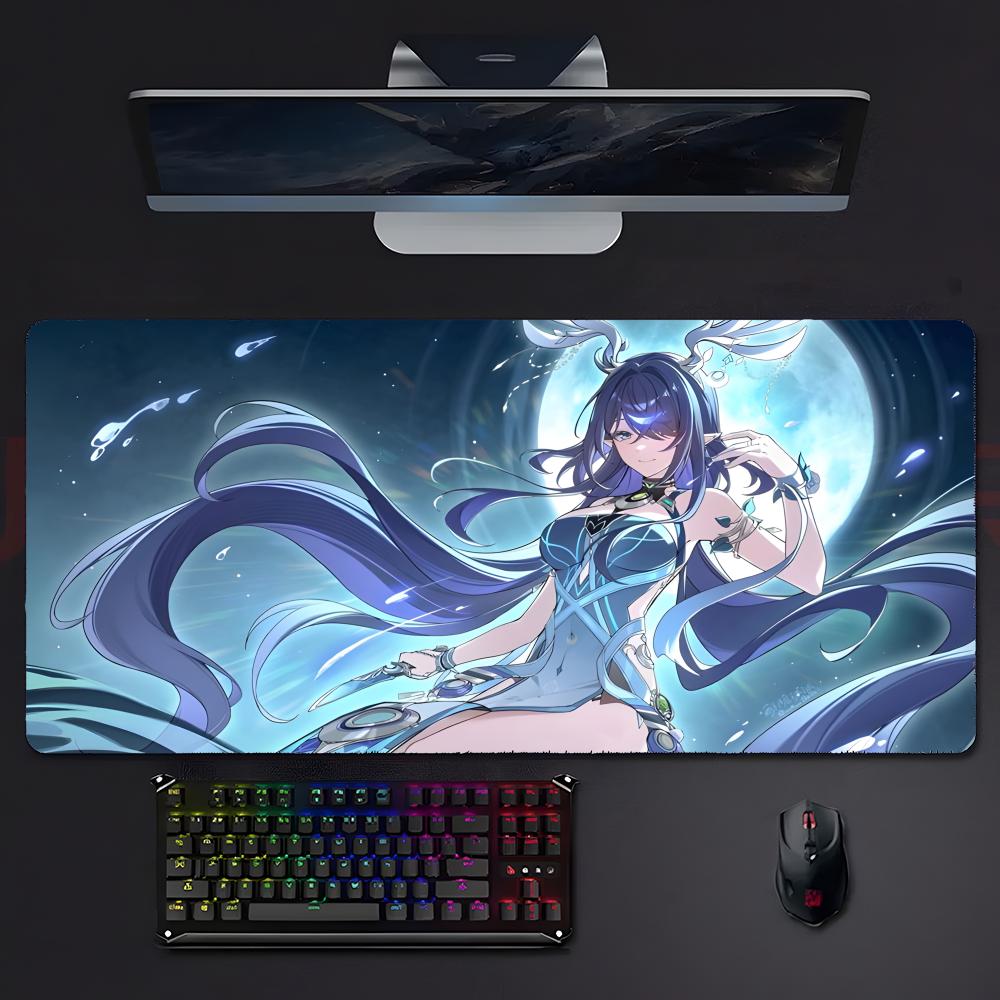 Game Graceful Genshin Impact Lauma Mouse Pad Large Gaming Mousepad With Stitched Edges Thickened Desk Mat Pc