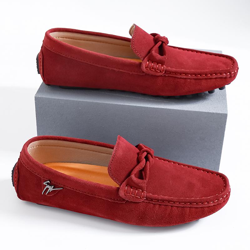 British Style Fashionable Red High-end Banquet Dress Shoes Men's Commuting Driving Work Loafer for Men's  Anti Slip Shoes