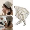 Women's Polyester Head Scarf With Dots Stylish Hair Cover Korean Style Triangled Scarf For Evening or Outdoor Daily Use