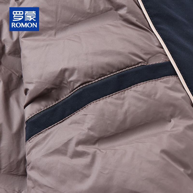 ROMON Men's Casual Goose Down Lapel Jacket