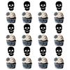 Party Cake Halloween Flags Set With Paper Bat Spider Figures Festive Decoration