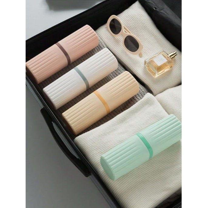 Suport pentru periuțe de dinți Suport de depozitare multifuncțional Capac (Pachet de 1), Organizator pentru Baie Călătorii, Camping, Călătorie de Afaceri și Uz Școlar, Pastă de Dinți,