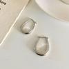 Personalized Geometric U-Shaped Earrings: Cool Retro Fashion Minimalist Metal Texture Studs for Women