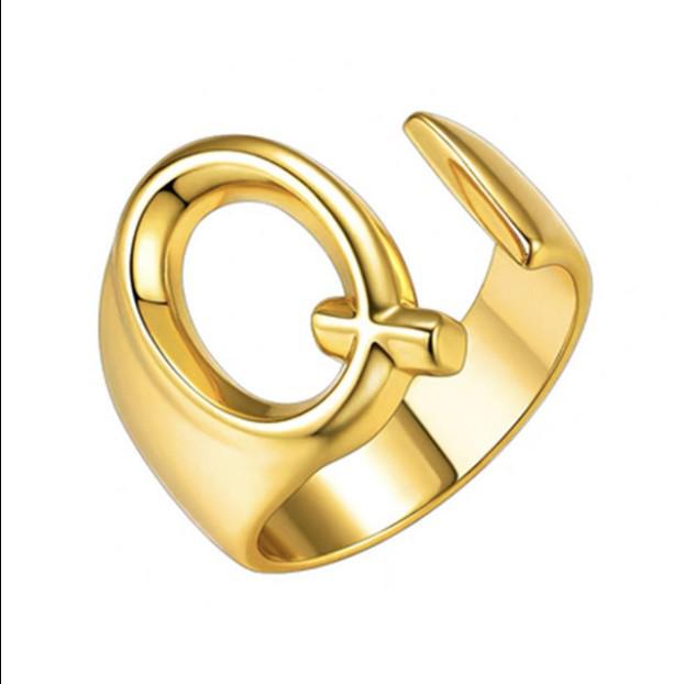 Adjustable Women's Fashion Rings, European & American Trend, 26 English Alphabet Designs