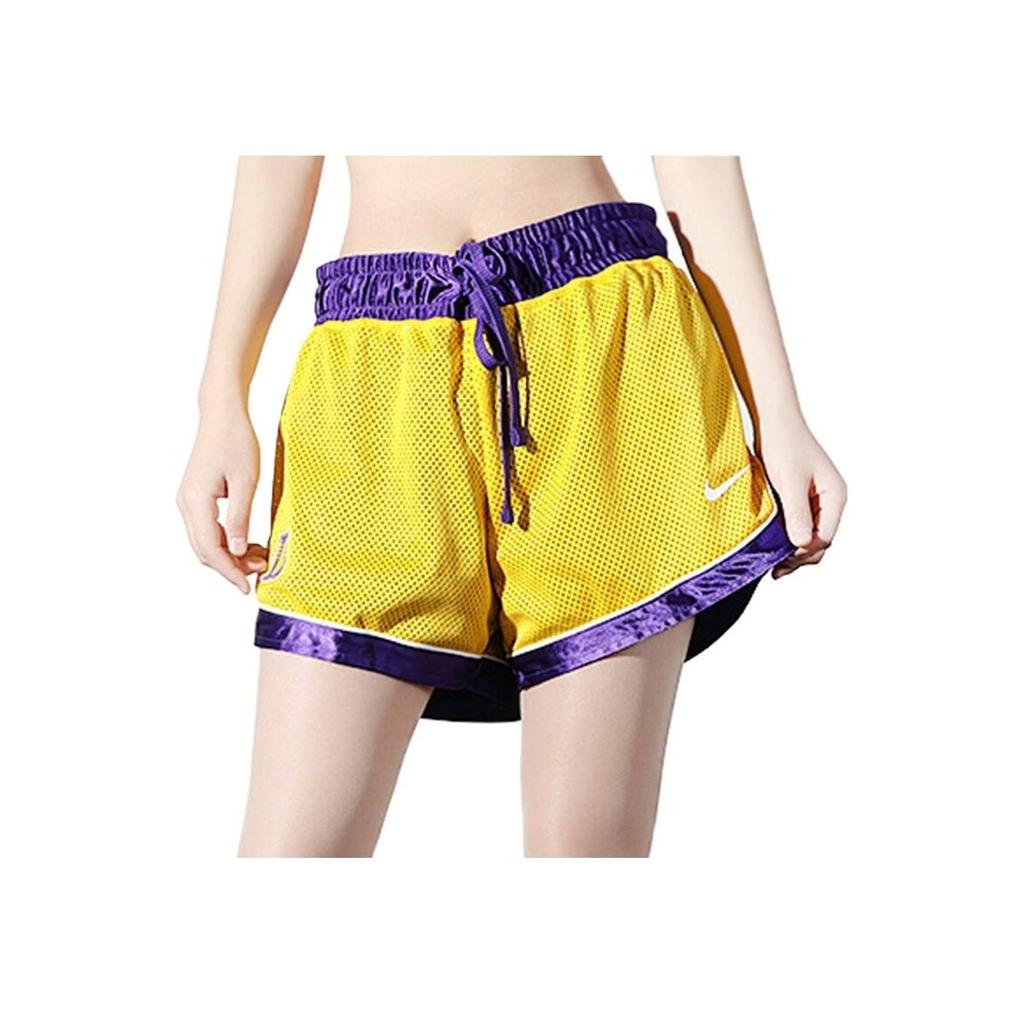 Nike Color Block Sports Lace-Up Shorts Women Shorts Yellow AV0211-728