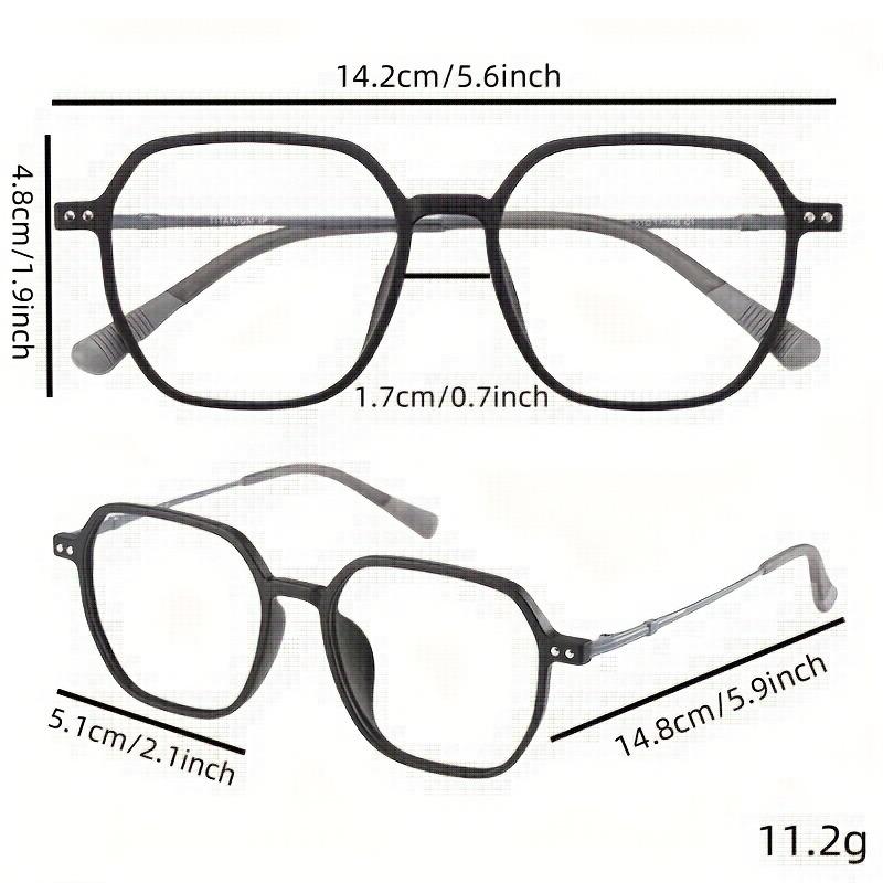 Ladies' Retro Square Reading Glasses+1.10 To -4.00 Degrees for Daily Use and Fashion Accessories