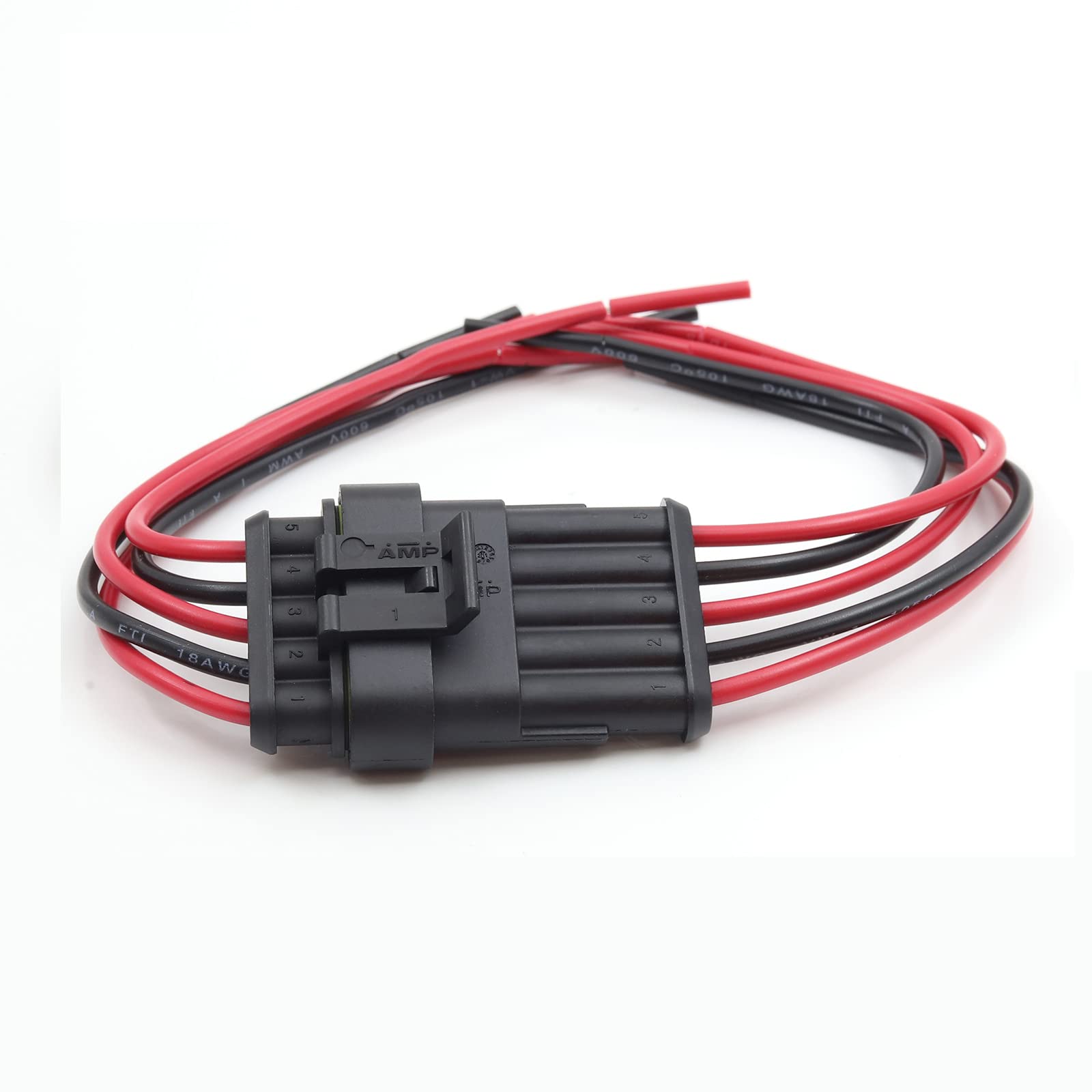 

Aoling Connector, 5 Pin Waterproof Male Female Coupler, 5 Pole Coupler, 5 Pin Waterproof 2 pin