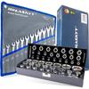 Socket Wrench Set - Haskyy - 36 Pieces - Chrome Vanadium Steel - Industrial Quality - Black