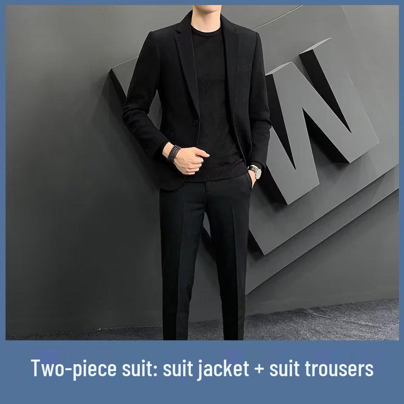 Men’s Slim Fit Woolen Blazer Suit Set - 2024 Autumn/Winter Collection