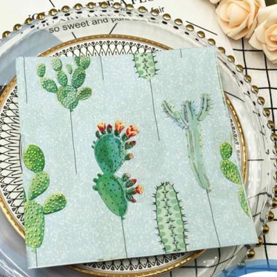 20st/Pac 33*33cm 2-laags wegwerpservet met bloemenpatroon