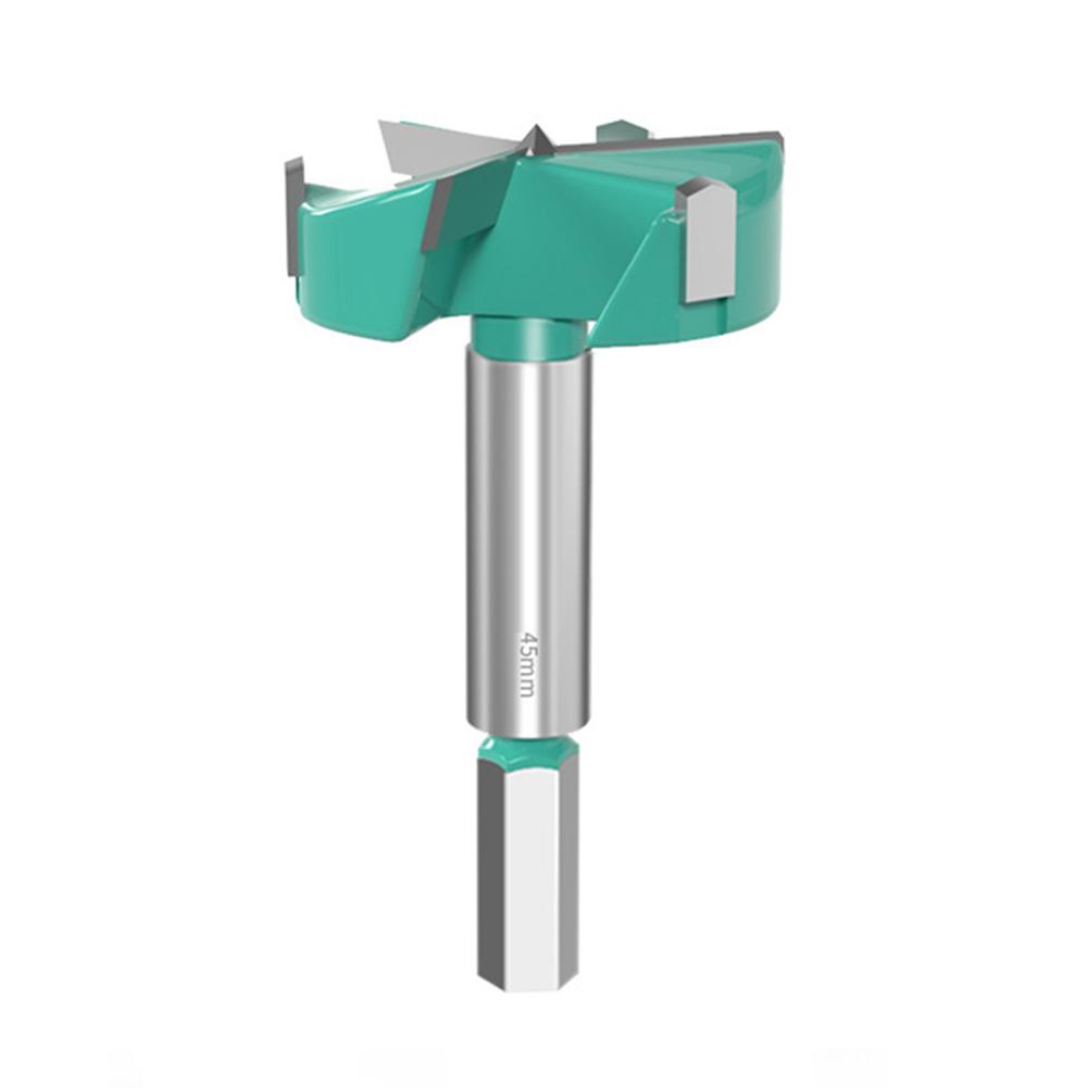 1pc 16-60mm 3-edged Woodworking Hole Opener Cutter Hinge Boring Drill Bits Hex Shank For Wood Plastics Plywood Drilling