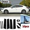 10 Pcs Car Pillar Posts Door Window Trim Decal Cover for Mazda 3 Axela 2014 2015 2016 2017 2018 Accessories Exterior Parts