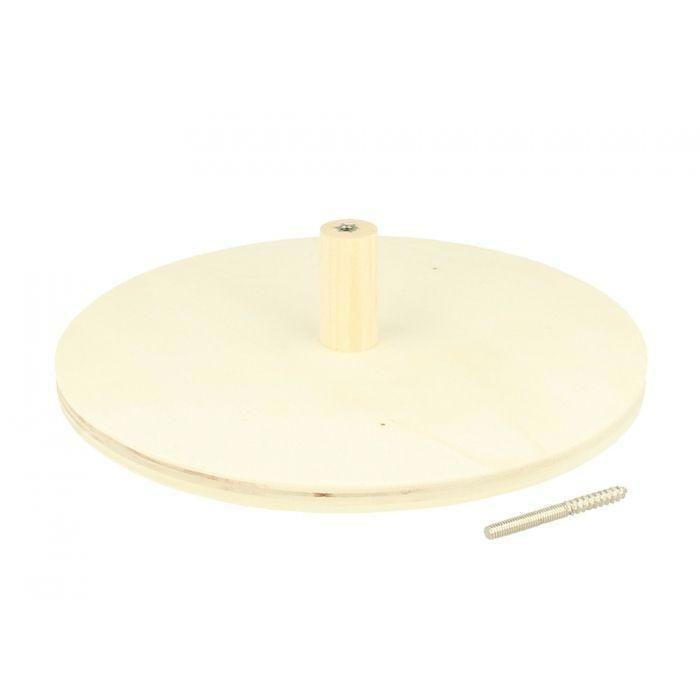 Patère - Artémio - Ronde - Bois - 20x5cm - Beige