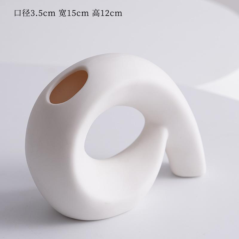 

Nordic Ceramic Decorative Dried Flower Vase Hydroponic Fresh Flowers Living Room Flower Arrangement Ornament Utensils Home Decor