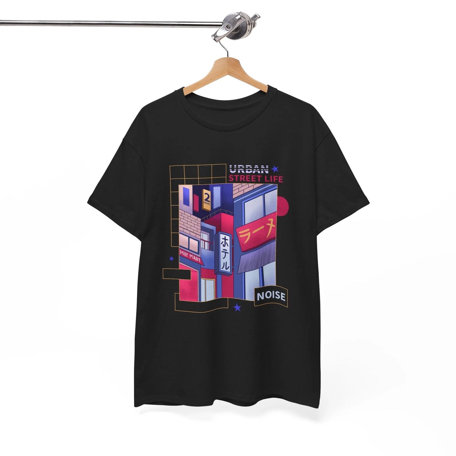 Urban Japanese City Concept T-Shirt | Japanese City Shirt 3XL