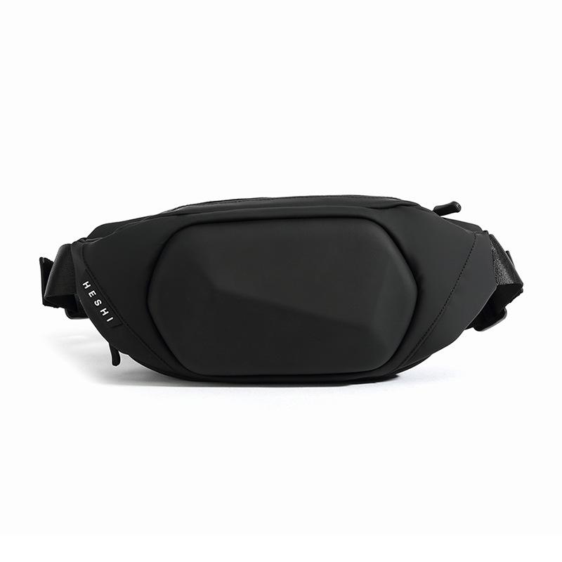 Men's Trendy Shield Armor Polyhedron Chest & Waist Bag for Sports and Fitness