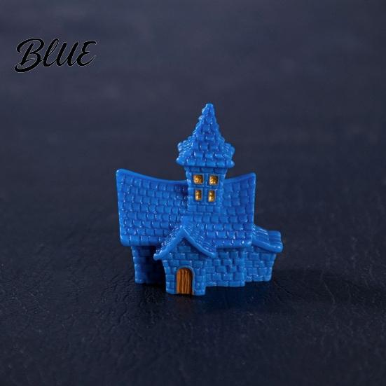 Durable Halloween Figurine 3Pcs Mini Resin Figurines Miniature Pumpkin Ghost Grim Reaper Castle