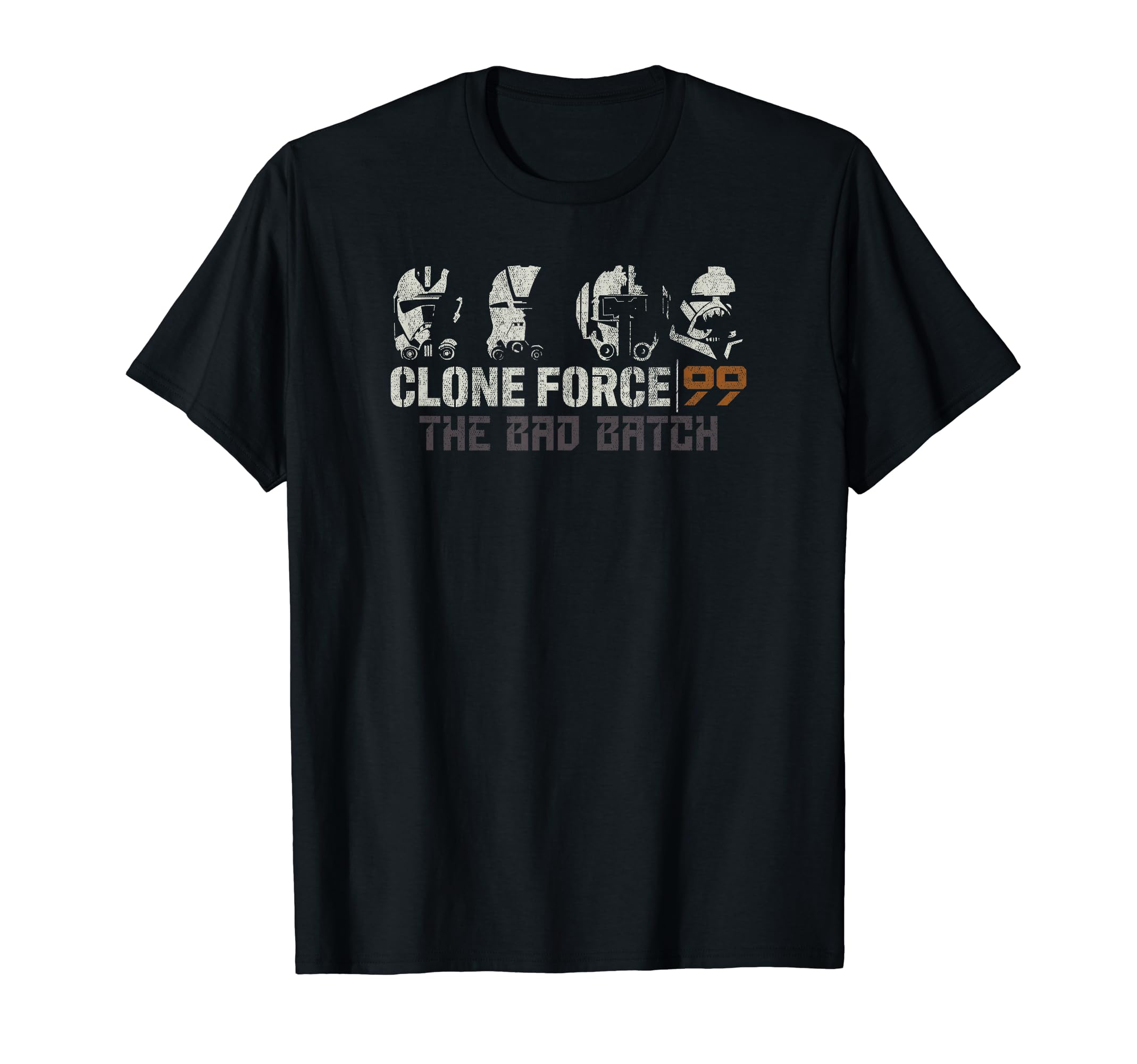 Star Wars The Bad Batch Clone Force 99 Helmet Lineup T-Shirt 4580₽