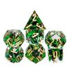 Cusdie DND Sharp Edges Dice with Small Filler 7Pcs Handcrafted D4-D20 Polyhedral Dice Set for D&D Role Playing Board Games
