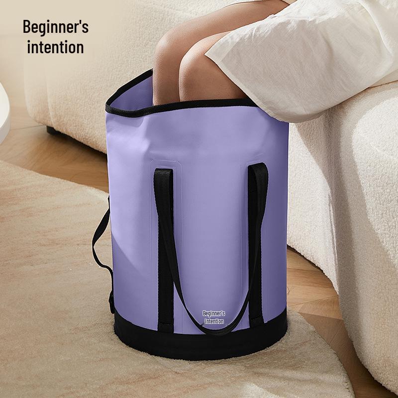 Foldable Foot Bath Basin with Constant Temperature and Steaming, Over-the-Calf Deep Design, Portable for Home Use