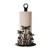 2D Flat Floral Tissue Holder Wooden Base Vertical Napkins Rack Practical Tissue Stand  for Kitchen