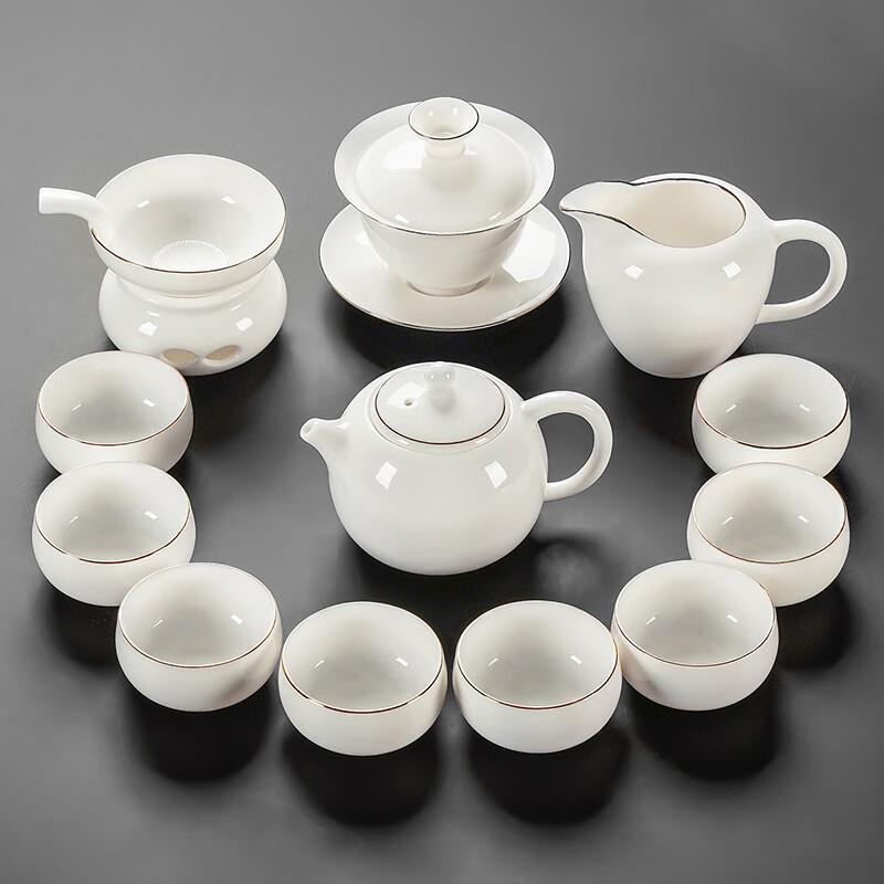 Lainuo Mutton-fat Jade Porcelain Tea Set