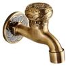 Antique-Style Wall-Mounted Copper Mop Sink Faucet with Quick-Open Single Cold Water Outlet Spout & Angle Valve