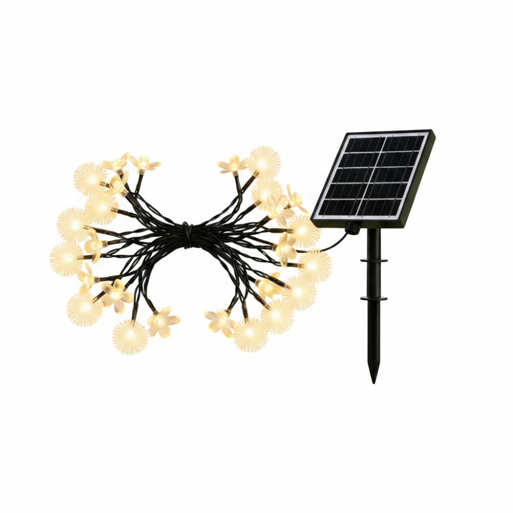Solar-Powered Cherry Blossom Light Cherry Blossom Design Outdoor Garden Decoration Balcony Railing 12M 5400mA