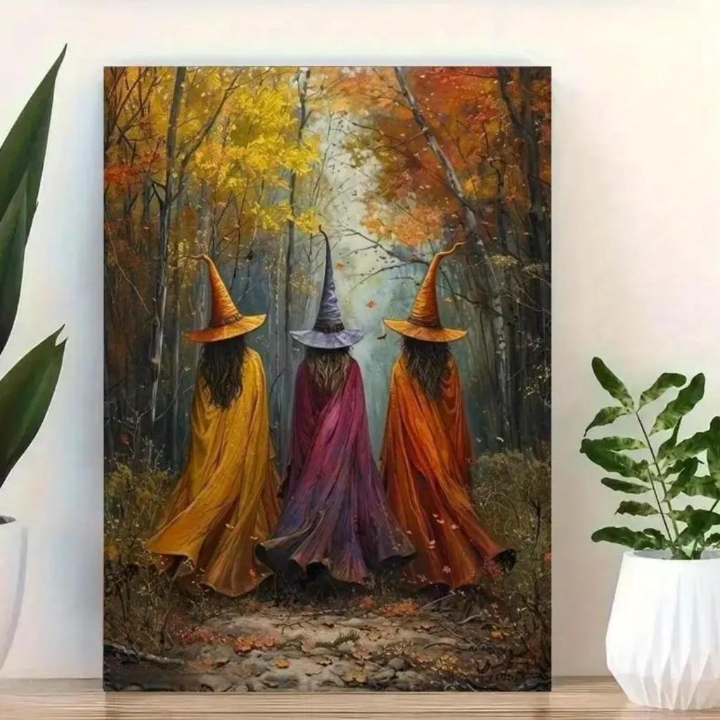 Cappello da Strega Nero a Rete Illuminato di Halloween con Motivo Floreale