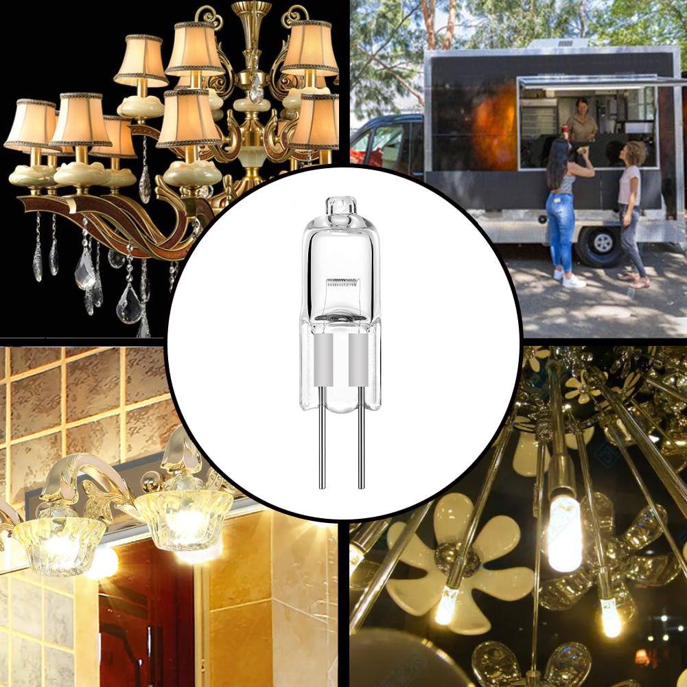 10pcs G4 Halogen Bulb 12V 5W 10W 20W 35W 50W G4 Halogen Bulbs Light Globe Lot JC Bi-Pin LED Lamp Warm White Replace LED Lamp KTY