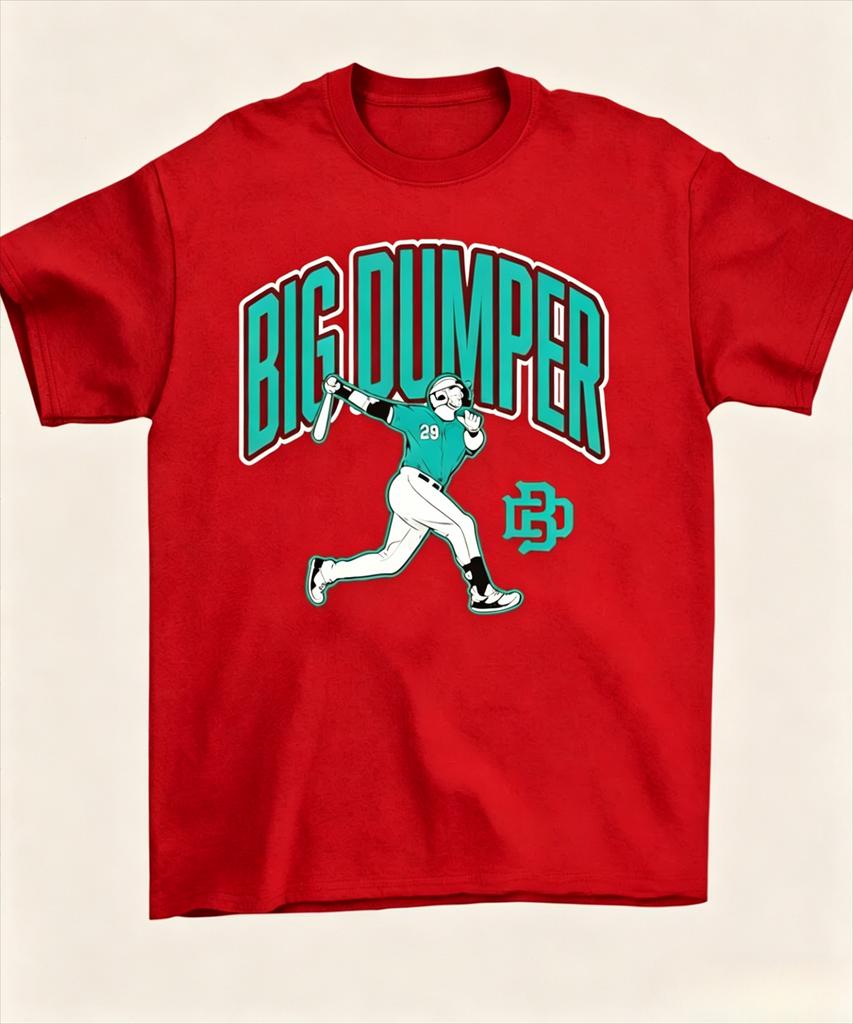 Cal Raleigh Big Dumper Tshirt Seattle Mariners Baseball Graphic Tee Unisex WOMEN Casual Cotton Short Sleeve Tops