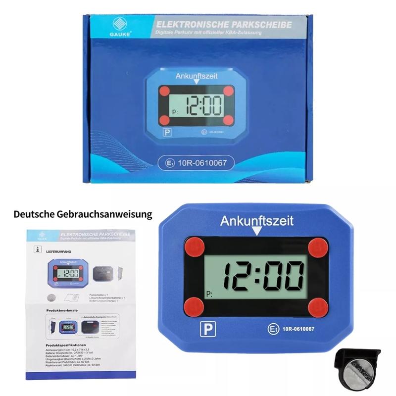 1pc Car Electronic Parking Sign Screen Timer Parking Clock Card Plastic Vehicle Parking Card Timer Suitable For Cars And Trucks