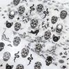 Sliders Decals Spider Web Skull Pumpkin Halloween Nail Stickers 3D Luminous Glow In The Dark