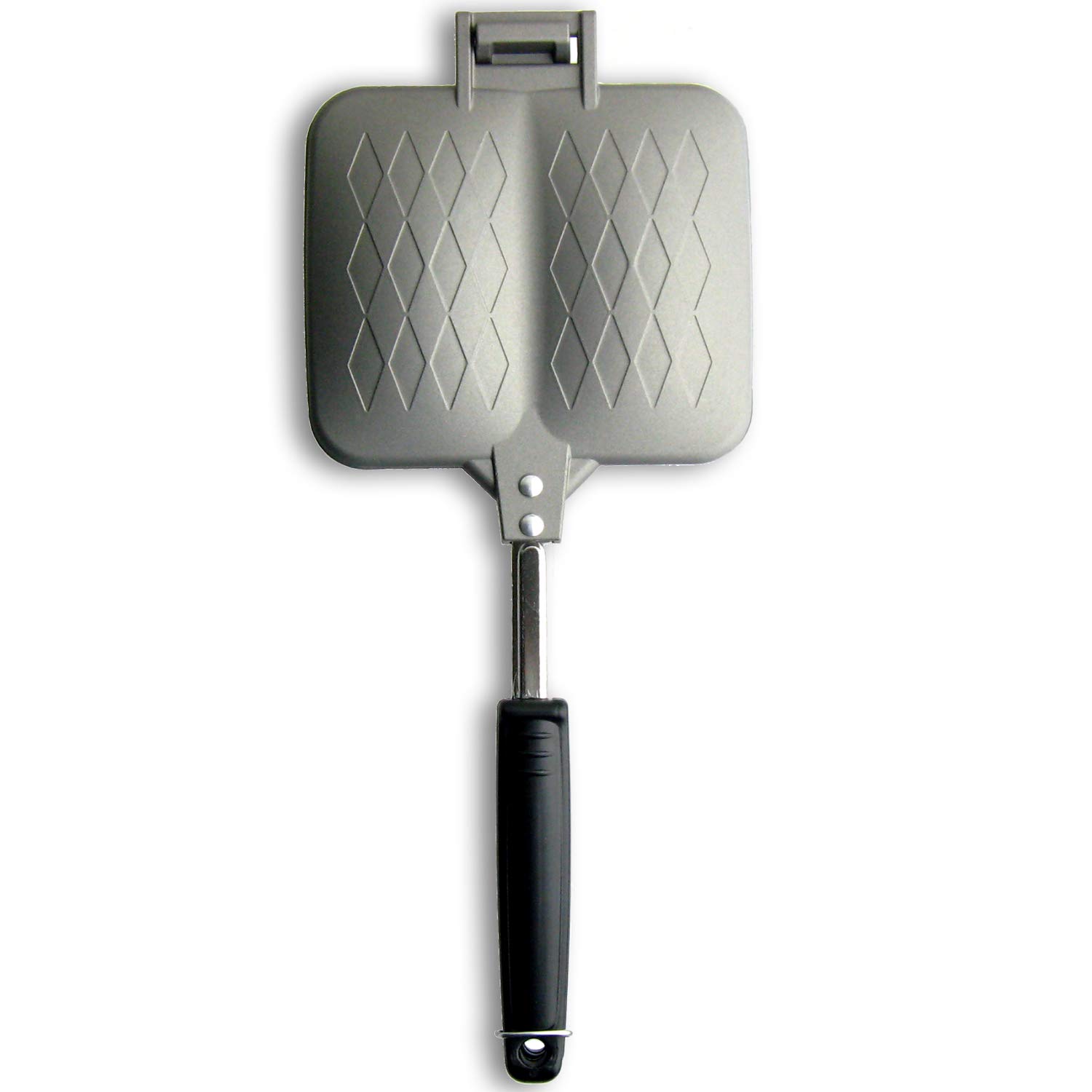 

Kakusei Double Hot Sandwich Maker, Direct Flame, Panini Flavor, Gas Stove Only, Made in Japan, Silver