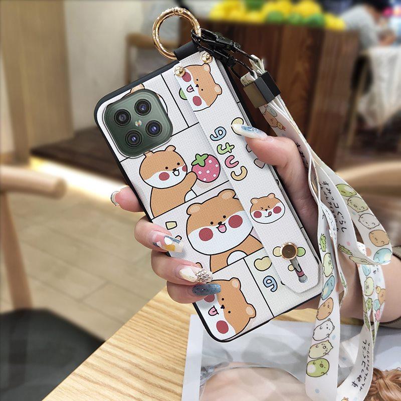 Dirt-resistant Waterproof Phone Case For Cubot C30 Wristband Cute Kickstand Phone Holder Wrist Strap Protective Durable