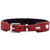 Hundehalsband - HUNTER - Love - Weiches Rindsleder - Aufgenähte Herzen - Größe M