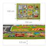 Relaxdays Tapis de jeux voiture, motif ville, antidérapant, pour votre enfant, polyester, L x P 150 x 100 cm, coloré